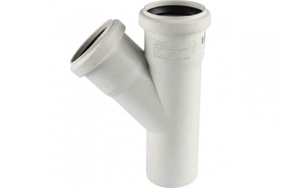 Тройник канализационный Raupiano Plus 50/50х45° REHAU